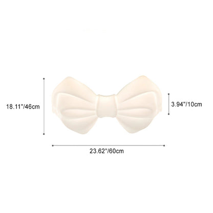 Contemporary Creative Cream Bow PE Iron LED Flush Mount Ceiling Light For Bedroom