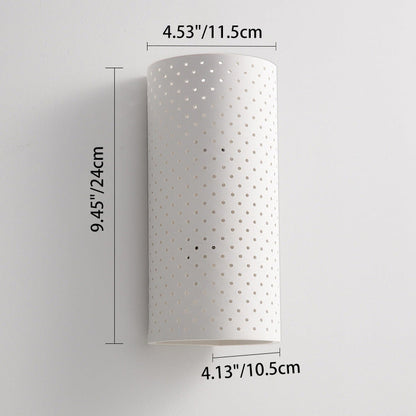 Modern Minimalist Round Cylinder Plaster LED Wall Sconce Lamp For Living Room