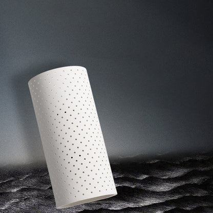 Modern Minimalist Round Cylinder Plaster LED Wall Sconce Lamp For Living Room