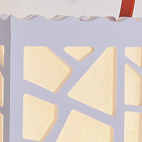 Modern Minimalist USB Handheld Rectangle Star Love Graphic Plastic LED Table Lamp For Bedroom