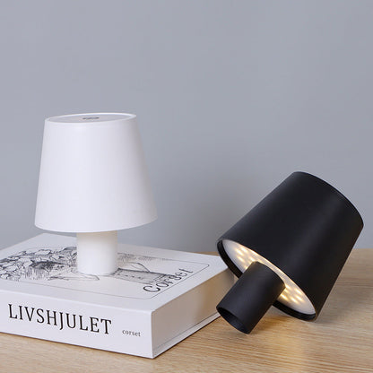 Modern Minimalist USB Round Cylinder ABS Aluminum LED Table Lamp For Bedroom