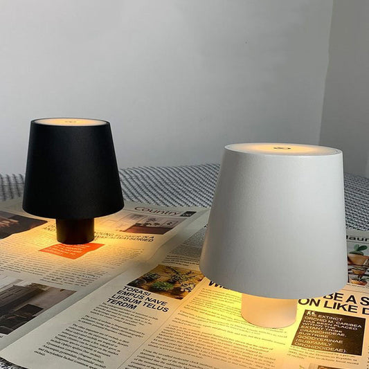 Modern Minimalist USB Round Cylinder ABS Aluminum LED Table Lamp For Bedroom