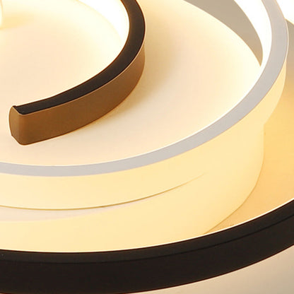 Modern Minimalist Round Square Diamond Acrylic Iron LED Flush Mount Ceiling Light For Bedroom