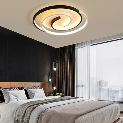 Modern Minimalist Round Square Diamond Acrylic Iron LED Flush Mount Ceiling Light For Bedroom