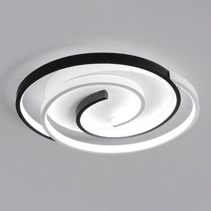 Modern Minimalist Round Square Diamond Acrylic Iron LED Flush Mount Ceiling Light For Bedroom