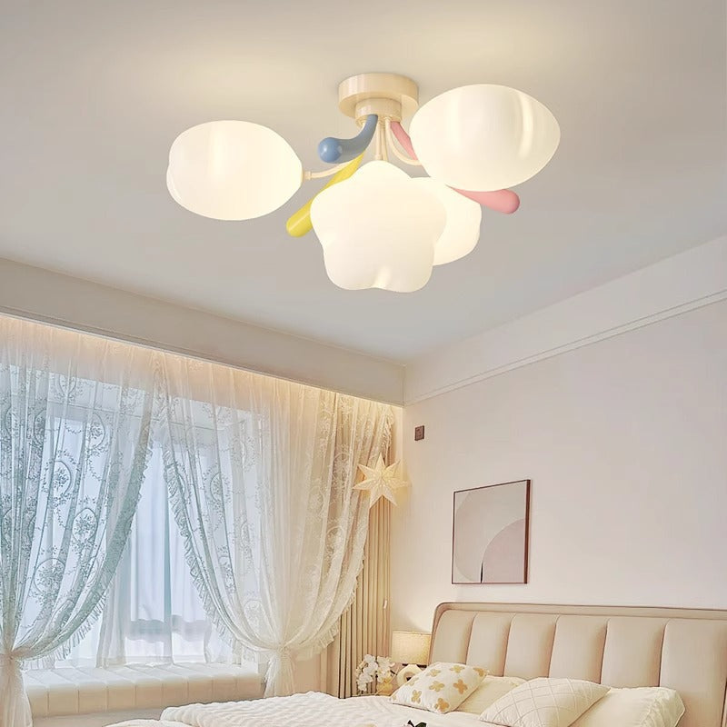 مصباح سقف LED دائري من الحديد البولي إيثيلين بتصميم نجمة كرتونية لطيفة للأطفال بتصميم معاصر إسكندنافي لغرفة النوم