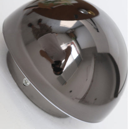 Modern Minimalist Meteorite Round Semi-Round Stainless Steel LED Wall Sconce Lamp For Bedroom