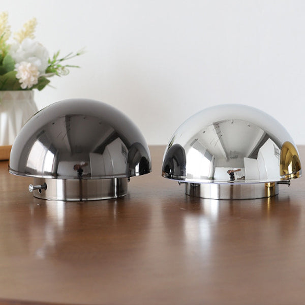 Modern Minimalist Meteorite Round Semi-Round Stainless Steel LED Wall Sconce Lamp For Bedroom