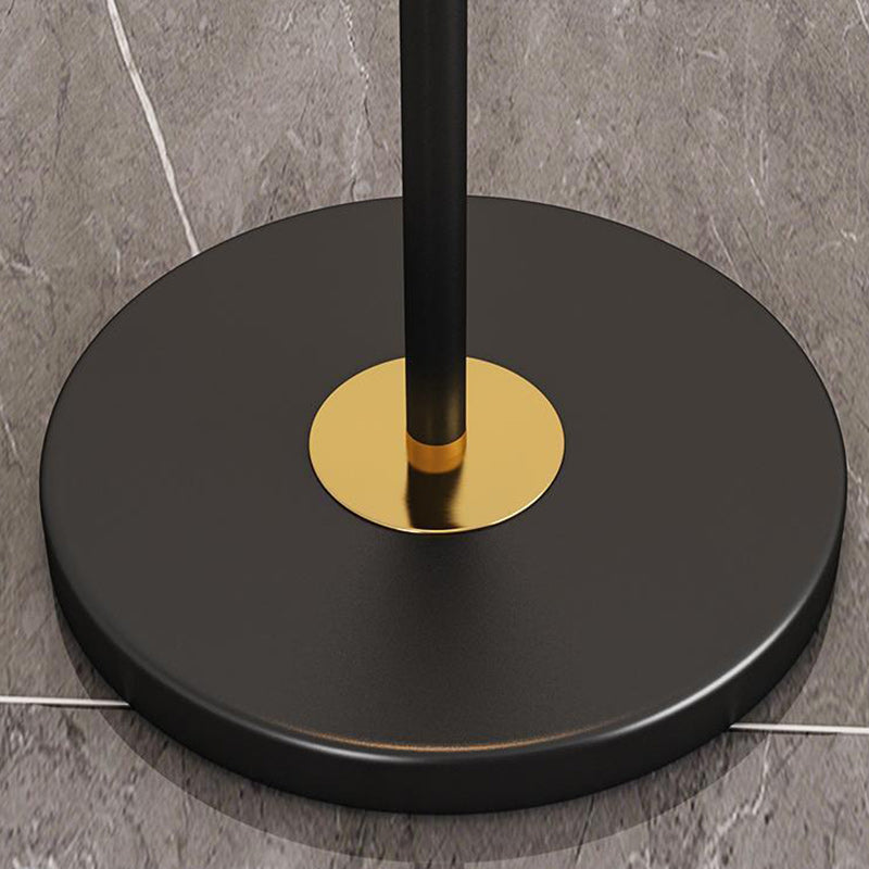 Modern Minimalist Round Cylinder Metal Iron Fabric 1-Light Standing Floor Lamp For Living Room