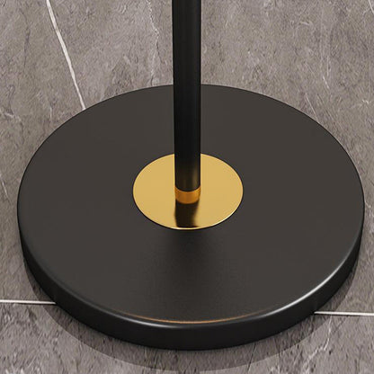 Modern Minimalist Round Cylinder Metal Iron Fabric 1-Light Standing Floor Lamp For Living Room