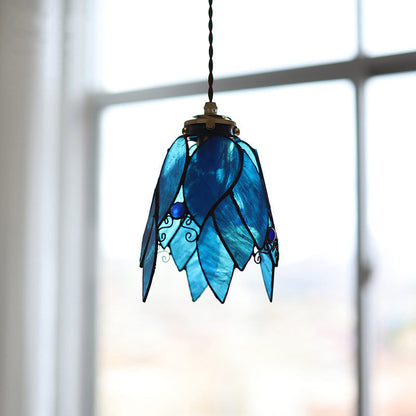 Contemporary Creative Angel Wings Cone Glass Copper 1-Light Pendant Light For Living Room