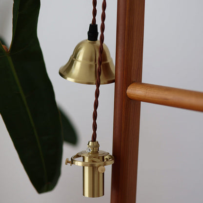 Contemporary Creative Angel Wings Cone Glass Copper 1-Light Pendant Light For Living Room
