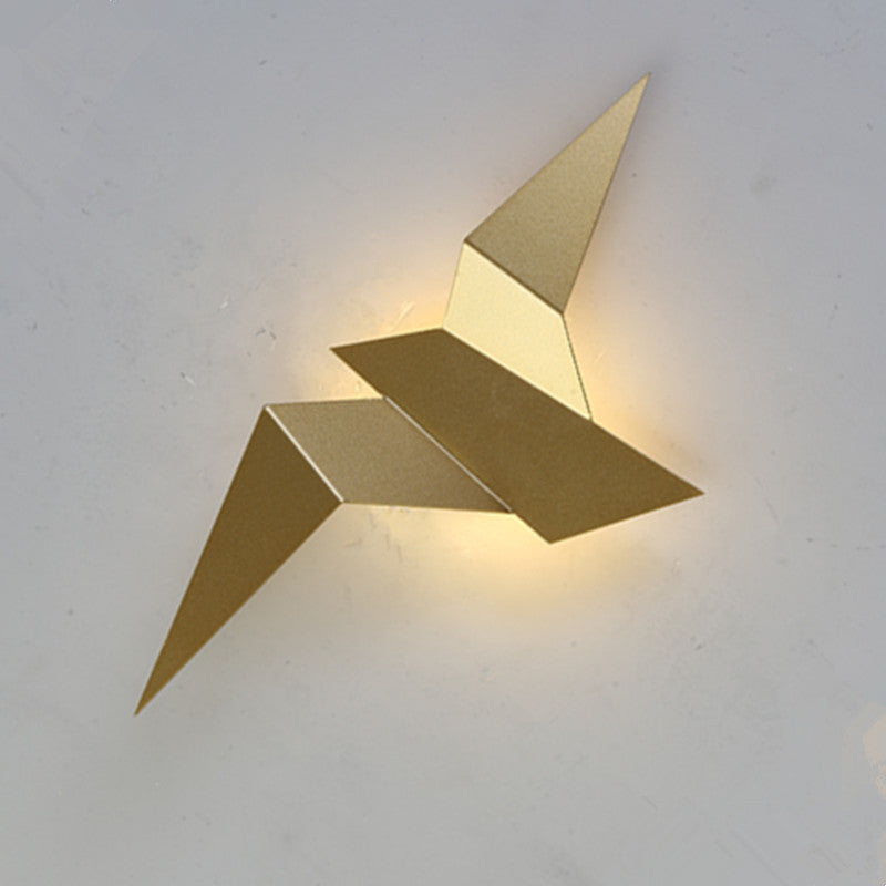 Contemporary Creative Flying Bird Shape Iron LED Wall Sconce Lamp For Bedroom