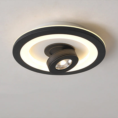 Modern Minimalist Round Square Iron Acrylic LED Flush Mount Ceiling Light For Hallway