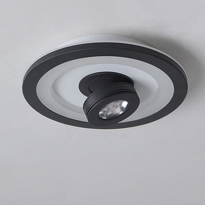 Modern Minimalist Round Square Iron Acrylic LED Flush Mount Ceiling Light For Hallway