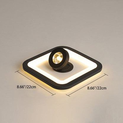 Modern Minimalist Round Square Iron Acrylic LED Flush Mount Ceiling Light For Hallway