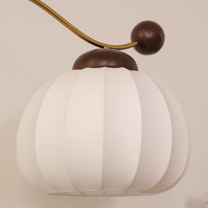 Traditional Vintage Round Oval Ash Wood Silk Aluminum 1-Light Table Lamp For Bedroom