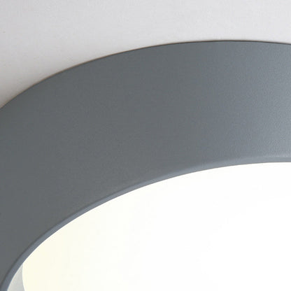 Modern Minimalist Round Acrylic Iron LED Flush Mount Ceiling Light For Bedroom