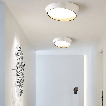 Modern Minimalist Round Acrylic Iron LED Flush Mount Ceiling Light For Bedroom