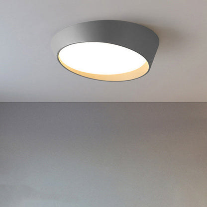 Modern Minimalist Round Acrylic Iron LED Flush Mount Ceiling Light For Bedroom