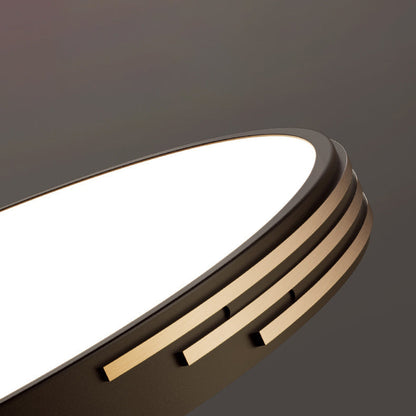 Traditional Vintage Round Dome Copper Acrylic LED Flush Mount Ceiling Light For Bedroom