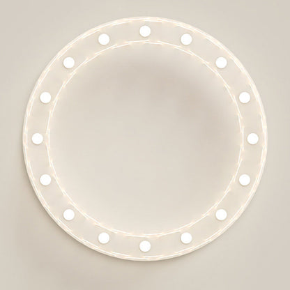 Contemporary Nordic Colorful Round Iron Acrylic LED Flush Mount Ceiling Light For Bedroom