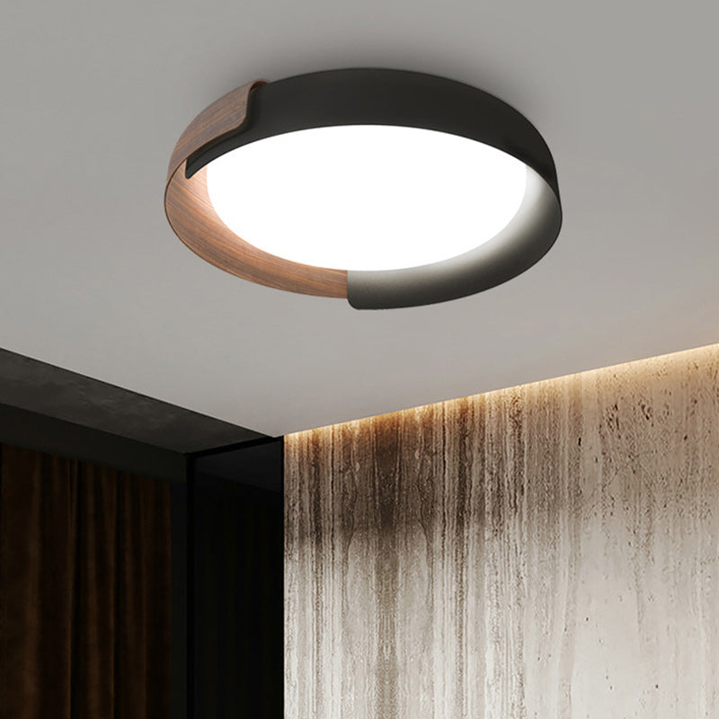 Modern Minimalist Round Dome Hardware Acrylic LED Flush Mount Ceiling Light For Bedroom