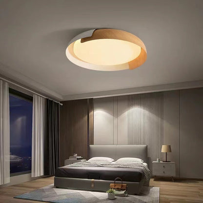 Modern Minimalist Round Dome Hardware Acrylic LED Flush Mount Ceiling Light For Bedroom