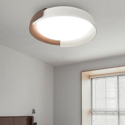 Modern Minimalist Round Dome Hardware Acrylic LED Flush Mount Ceiling Light For Bedroom