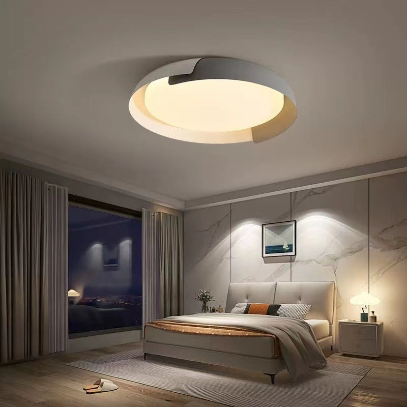 Modern Minimalist Round Dome Hardware Acrylic LED Flush Mount Ceiling Light For Bedroom
