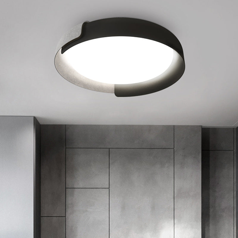 Modern Minimalist Round Dome Hardware Acrylic LED Flush Mount Ceiling Light For Bedroom