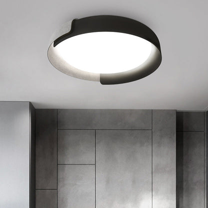 Modern Minimalist Round Dome Hardware Acrylic LED Flush Mount Ceiling Light For Bedroom