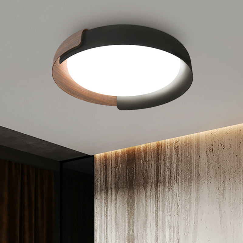 Modern Minimalist Round Dome Hardware Acrylic LED Flush Mount Ceiling Light For Bedroom