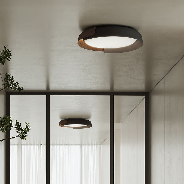 Modern Minimalist Round Dome Hardware Acrylic LED Flush Mount Ceiling Light For Bedroom