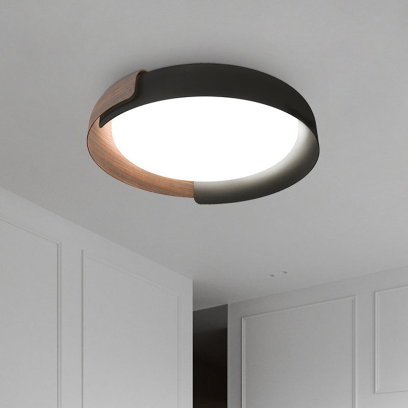 Modern Minimalist Round Dome Hardware Acrylic LED Flush Mount Ceiling Light For Bedroom