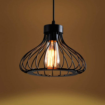 Contemporary Industrial Cone Round Iron 1/3 Light Chandelier For Dining Room