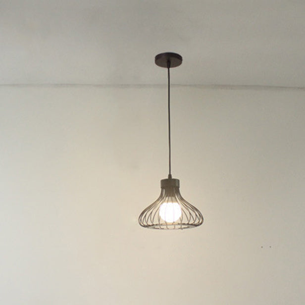 Contemporary Industrial Cone Round Iron 1/3 Light Chandelier For Dining Room