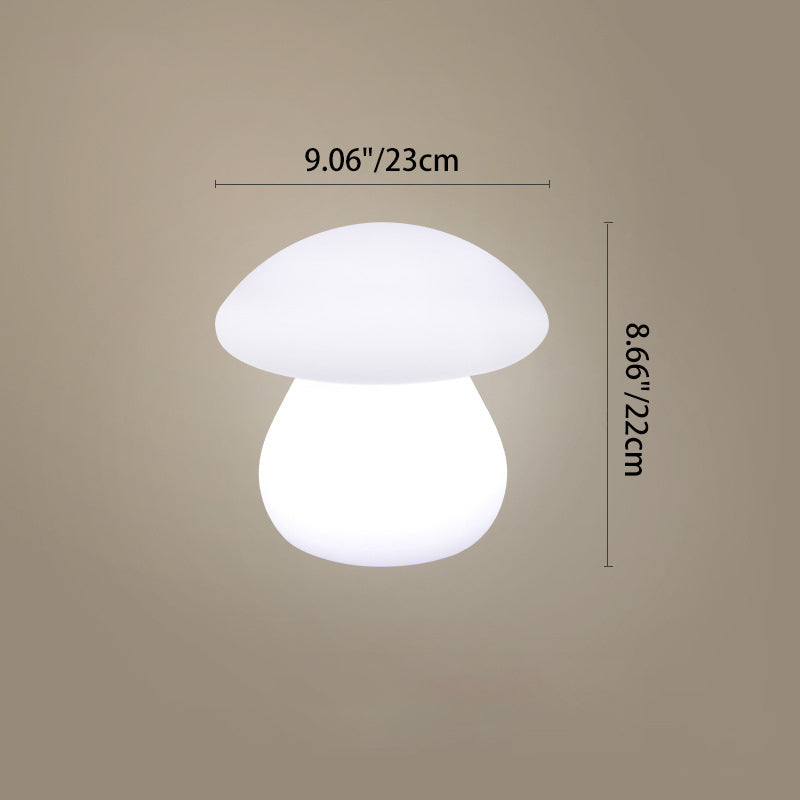 Contemporary Creative Solar Waterproof Mushroom Shape PE LED Outdoor Light For Patio
