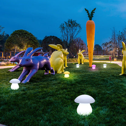 Contemporary Creative Solar Waterproof Mushroom Shape PE LED Outdoor Light For Patio