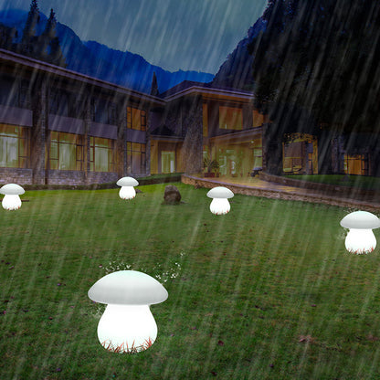 Contemporary Creative Solar Waterproof Mushroom Shape PE LED Outdoor Light For Patio