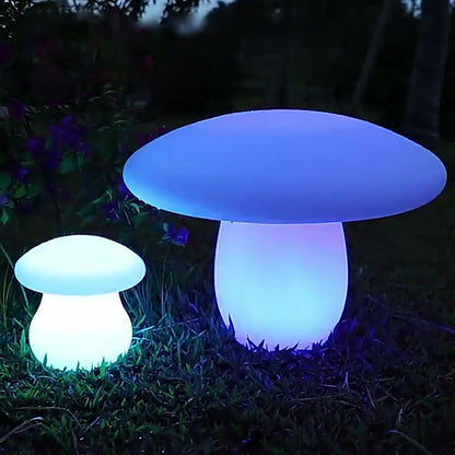 Contemporary Creative Solar Waterproof Mushroom Shape PE LED Outdoor Light For Patio