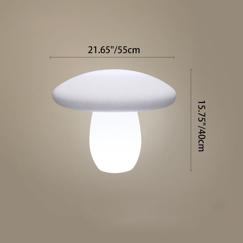 Contemporary Creative Solar Waterproof Mushroom Shape PE LED Outdoor Light For Patio