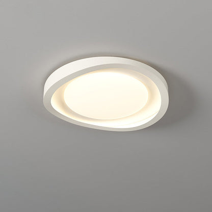 Modern Minimalist Irregular Round Iron Acrylic LED Flush Mount Ceiling Light For Bedroom