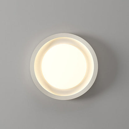 Modern Minimalist Irregular Round Iron Acrylic LED Flush Mount Ceiling Light For Bedroom
