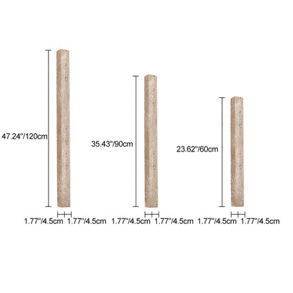 Modern Minimalist Rectangle Linear Yellow Travertine 2-Light Wall Sconce Lamp For Bedroom