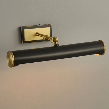 Modern Minimalist Round Cylinder Copper 2-Light Wall Sconce Lamp For Bathroom