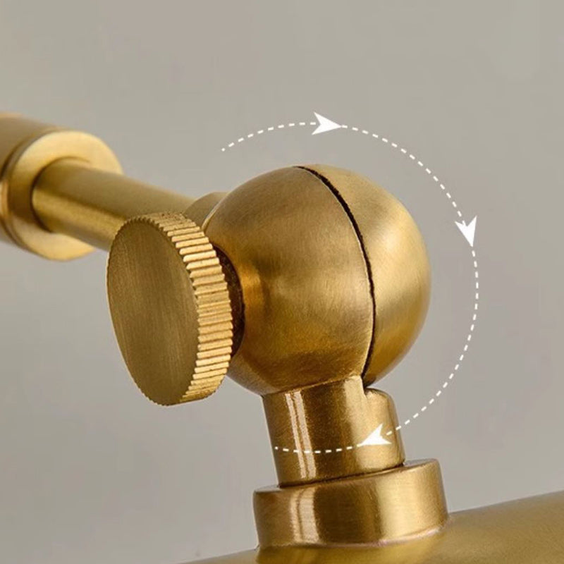 Modern Minimalist Round Cylinder Copper 2-Light Wall Sconce Lamp For Bathroom