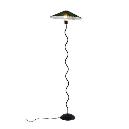 Modern Minimalist Floor Lamp – 1-Light Cone Shade in Iron & Aluminum for Living Room