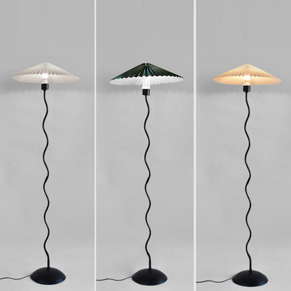 Modern Minimalist Floor Lamp – 1-Light Cone Shade in Iron & Aluminum for Living Room