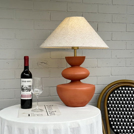 Traditional French Table Lamp – 1-Light Frustum Cone Design in Resin & Fabric for Bedroom